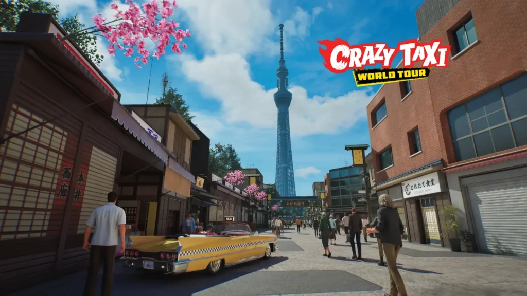 O mapa do Japão em Crazy Taxi: World Tour traz corridas frenéticas por Shibuya com marcas reais e Switch 2. Confira o trailer!