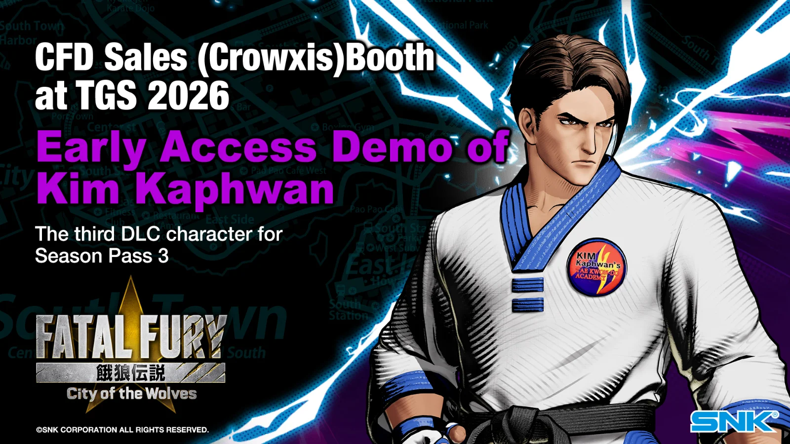 Kim Kaphwan chega fervendo de determinação na Temporada 3 de Fatal Fury: City of the Wolves em setembro