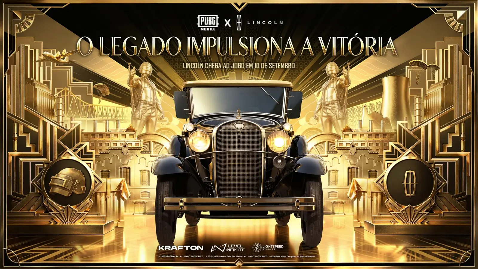 Os carros de luxo da Lincoln no PUBG MOBILE trazem o Model L, Navigator Black Label, pinturas exclusivas e paraquedas até novembro. Confira!