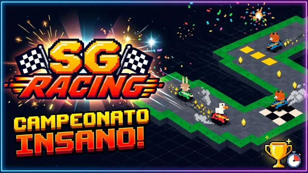 O jogo de corrida arcade SG Racing chega ao Steam para Windows em 9 de novembro com disputas em pixel art. Confira!