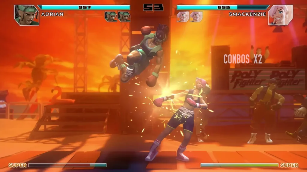 Gameplay oficial do jogo de luta Poly Fighter no Steam