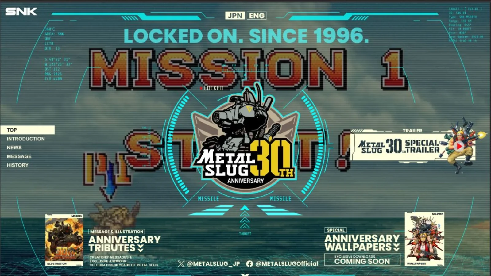 Metal Slug completa 30 anos! A SNK celebra o aniversário com um vídeo de retrospectiva, site especial e a promessa de novos jogos.