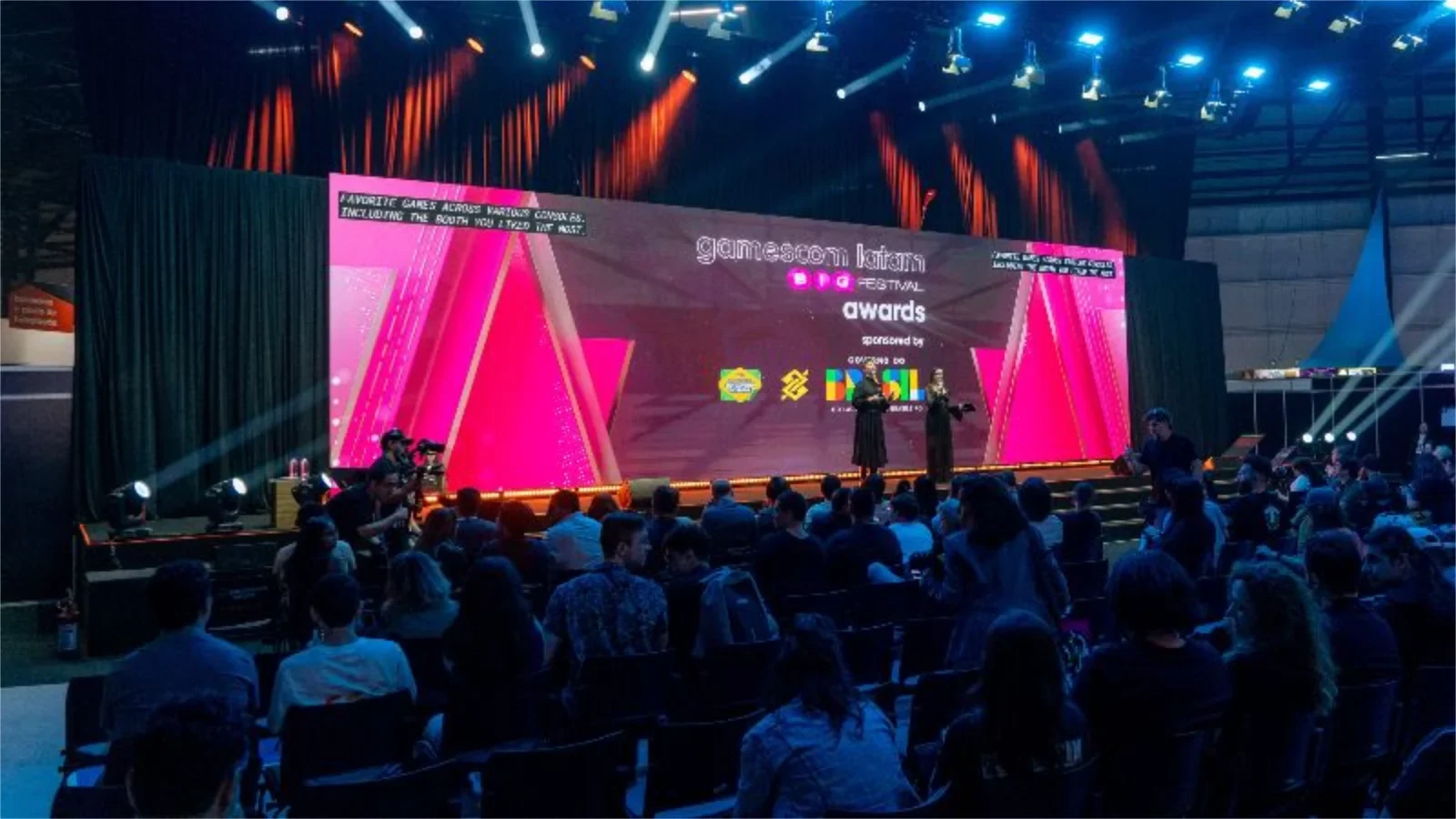 Conheça os vencedores do gamescom latam BIG Festival Awards 2026! Clair Obscur: Expedition 33 levou o prêmio de Melhor Jogo, e A.I.L.A. venceu como Melhor Jogo: Brasil.