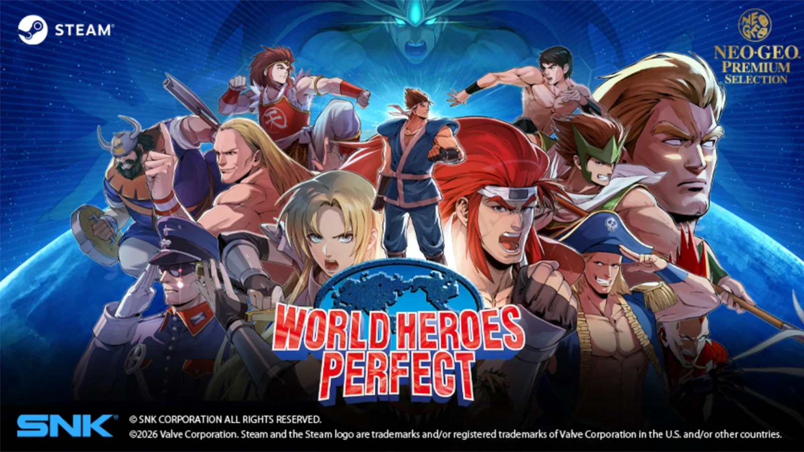 World Heroes Perfect estreia no Steam na linha NEOGEO Premium Selection! Confira o novo rollback netcode, 19 lutadores.
