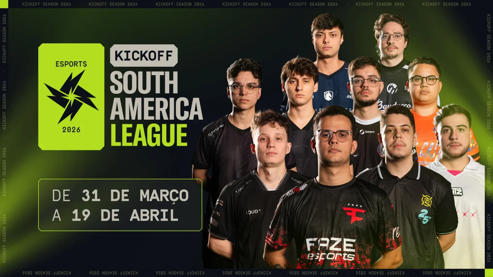 A temporada 2026 de R6 começa dia 31/03! Confira a nova line-up da Team Liquid, a dinastia da FaZe Clan e as repatriações da FURIA e LOS.