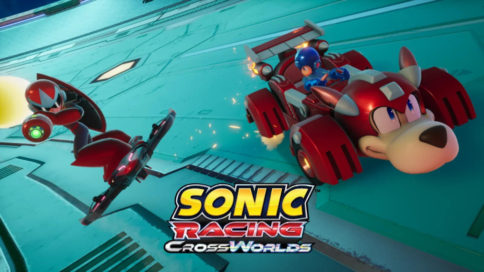 Mega Man e Proto Man invadem Sonic Racing: CrossWorlds! Confira a pista Wily Castle, o veículo Rush Roadstar e os bônus da Digital Deluxe.
