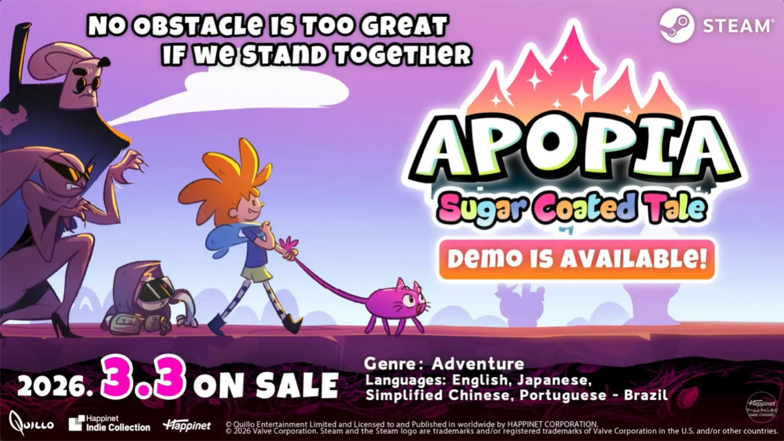 Apopia: Um Conto Disfarçado chega ao Steam em 3 de março! Baixe a demo gratuita agora e desvende os mistérios do Mundo Sombrio.