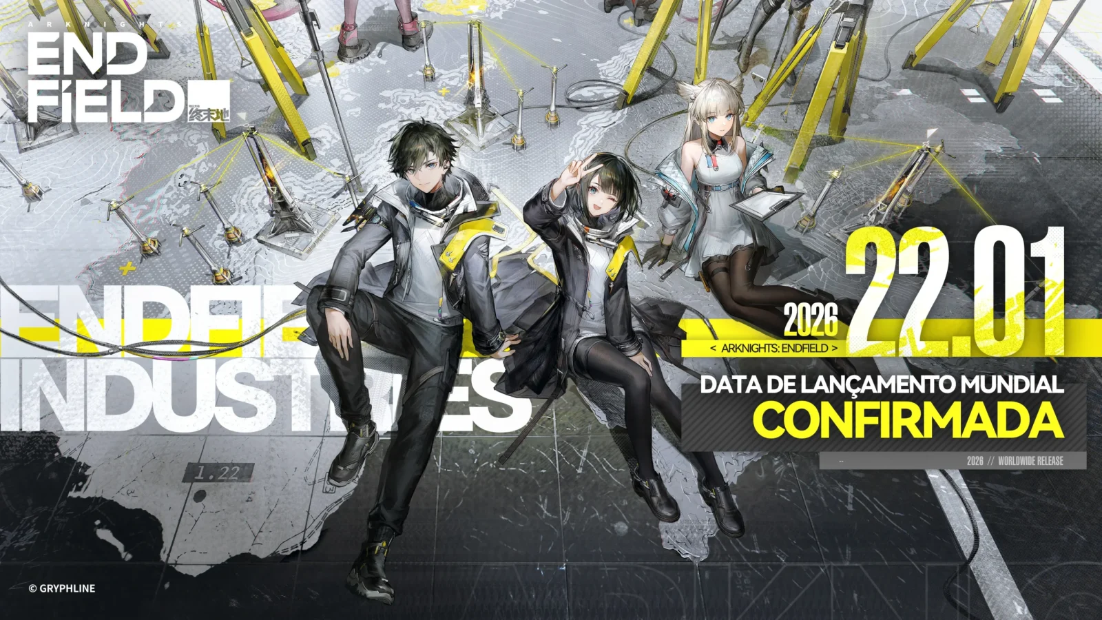 Arknights: Endfield chega em 22 de janeiro de 2026 para PS5, PC e Mobile! Veja o trailer com OneRepublic e saiba mais sobre o RPG estratégico 3D.