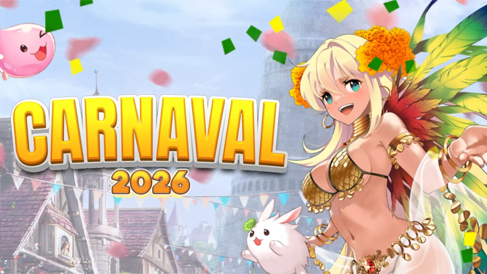 O Carnaval Ragnarök Online 2026 chegou! Confira as missões de Brasilis, o evento de refino e como obter a Tiara Carnavalesca.
