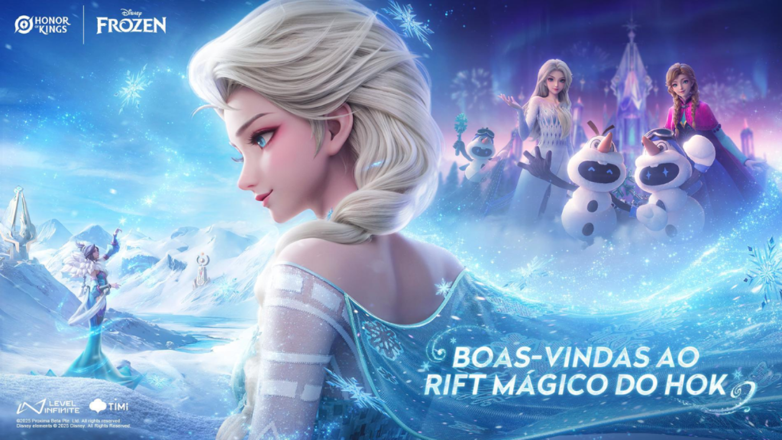 Honor of Kings e Frozen colaboram novamente para trazer a Maravilha de Inverno de volta ao jogo