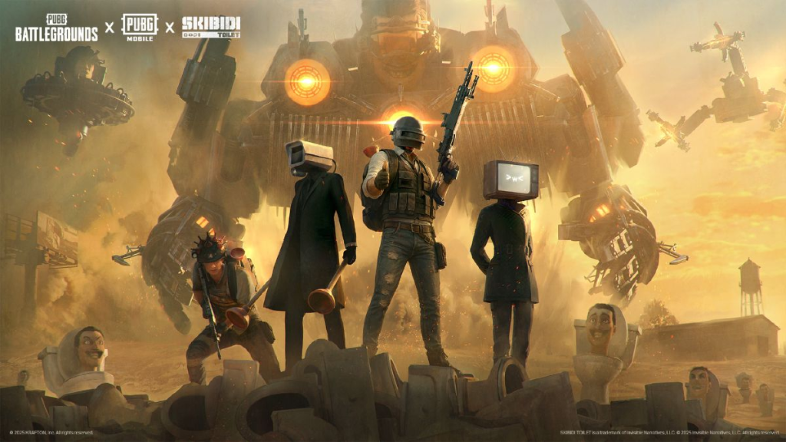 PUBG BATTLEGROUNDS E PUBG MOBILE SE UNEM A ‘SKIBIDI TOILET’