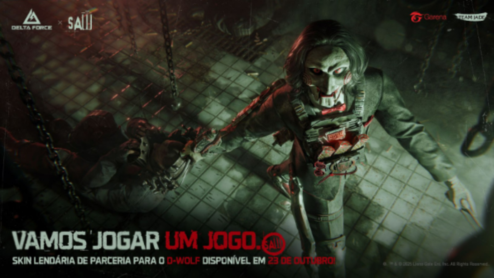 Temporada War Ablaze é lançada em Garena Delta Force e traz colaboração com a icônica franquia de terror Jogos Mortais