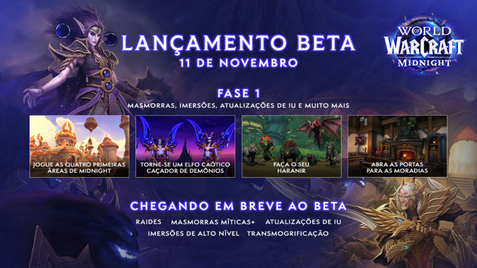 Teste da versão beta de World of Warcraft Midnight já disponível