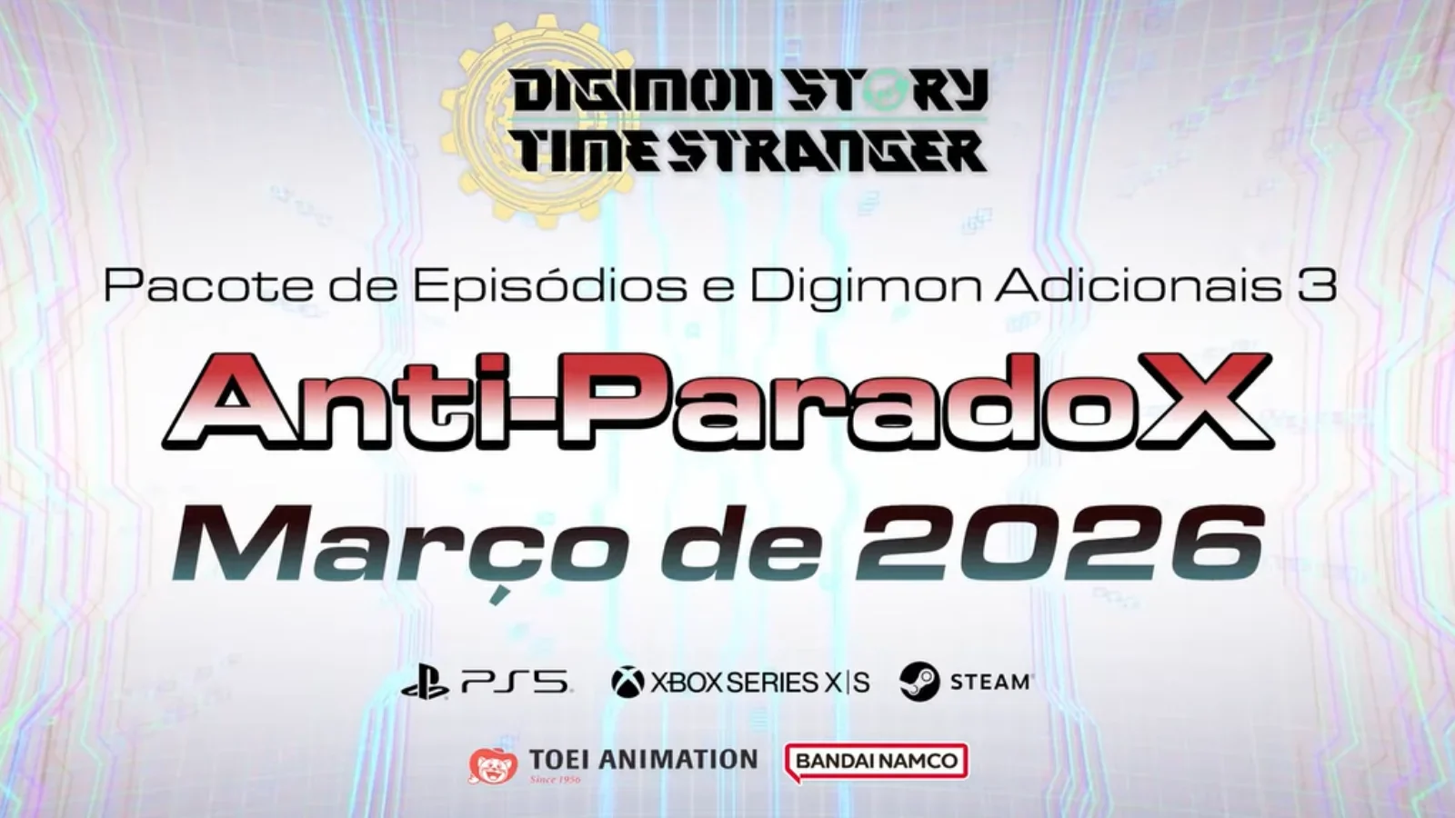 Digimon Story Time Stranger revela o DLC Anti-ParadoX! Conheça as 5 novas evoluções Mega e missões inéditas de março. Veja!