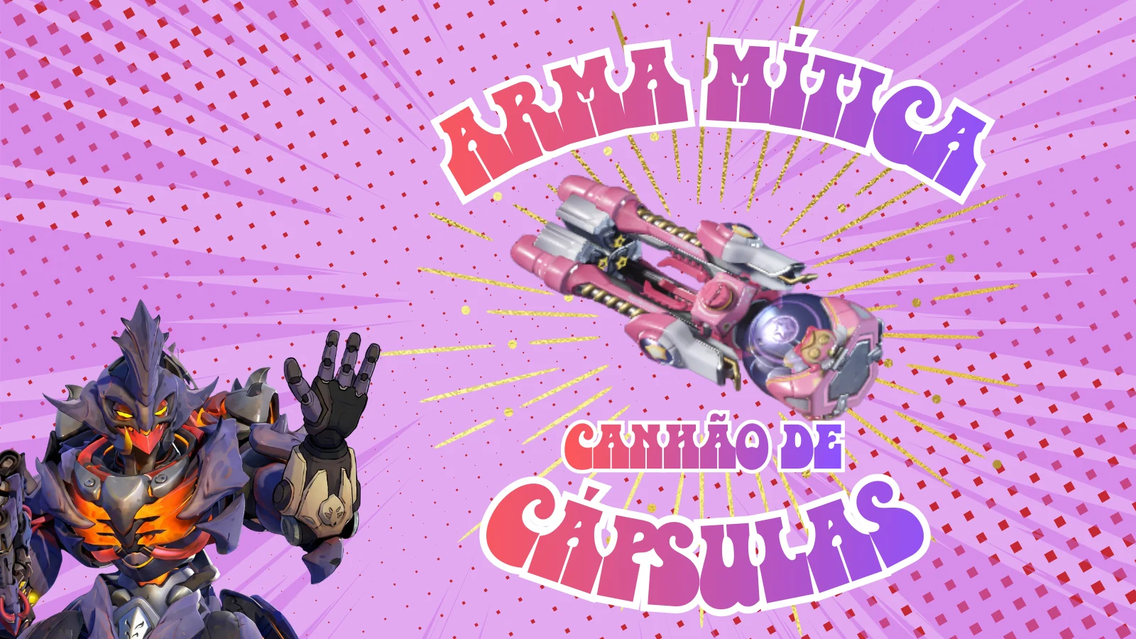 Item inédito foca exclusivamente no armamento da heroína, trazendo efeitos de plasma, reatividade a eliminações e estética futurista por 80 Prismas Míticos.